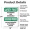 Signmission Safety Culture Sign, 18 in Width, Aluminum, Rectangle, Bilingual OS-2PACK-SF-A-1824-L-10730 - alternate 5